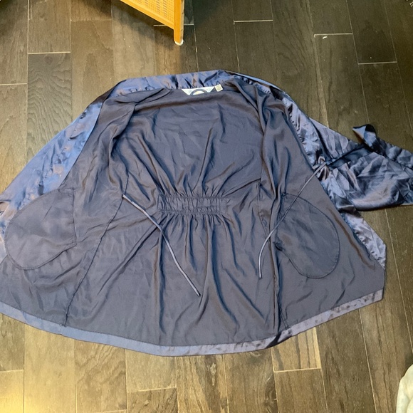 Victorias Secret Womens Robe Dark Blue Navy Silky Tie 3/4 Sleeve One Size - Picture 6 of 10